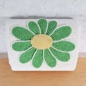 Vintage Floral Beaded Clutch